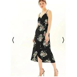 Topshop Black Floral Maxi Dress